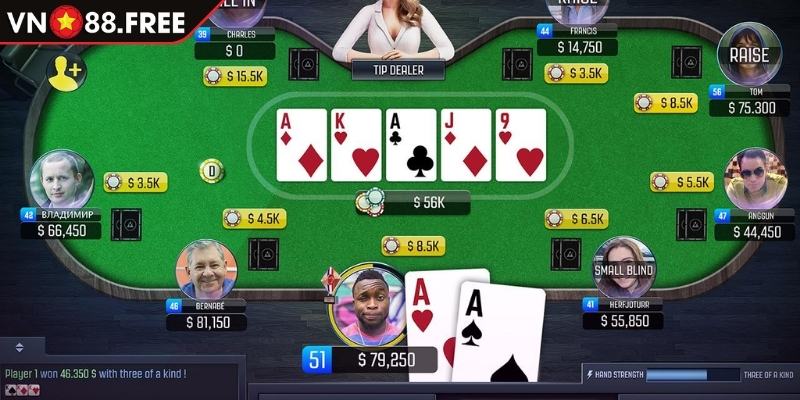 Trải nghiệm game Poker trực tuyến