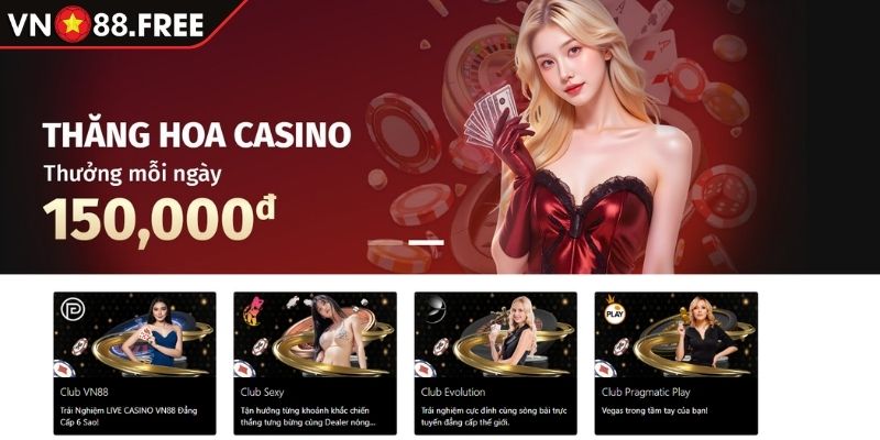 Điểm nổi bật của Casino trực tuyến VN88 thu hút lượt chơi