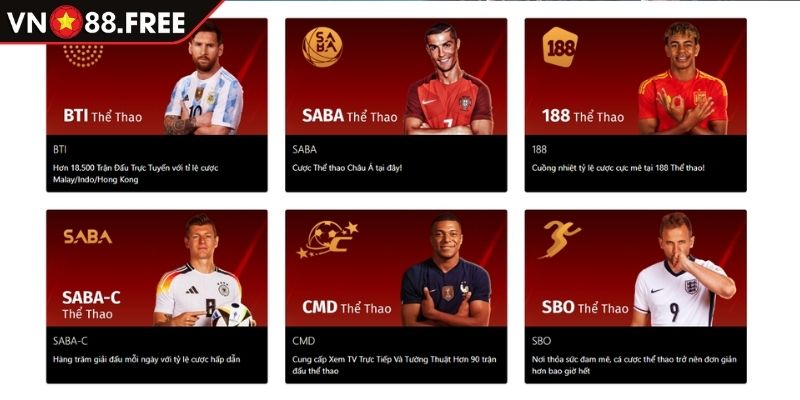 Những ưu điểm nổi bật của sảnh Thể Thao nhà cái VN88