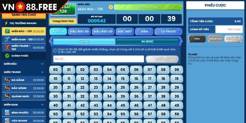 Tổng hợp các loại kèo cược hấp dẫn tại Xổ Số nhà cái VN88